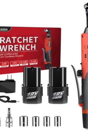 TQUAGGA Cordless Electric Ratchet Wrench Set, 12V, 45ftlbs,Variable Speed Power Ratchet Wrench,with Batteries2,Automotive Repair Tools, Electric Tools Cordless,Hardware,Impact,Heavy Duty